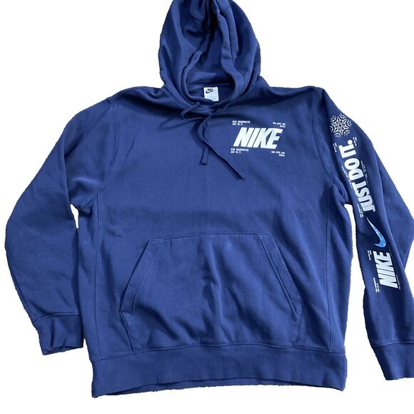 Nike Other - Nike NSW Sportswear Swoosh Pullover Hoodie Size Large - Blue DX1089